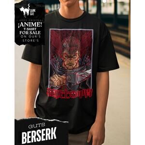 Vintage Anime Guts Berserk T-Shirt | Classic Dark Fantasy Manga Art Tee | Retro